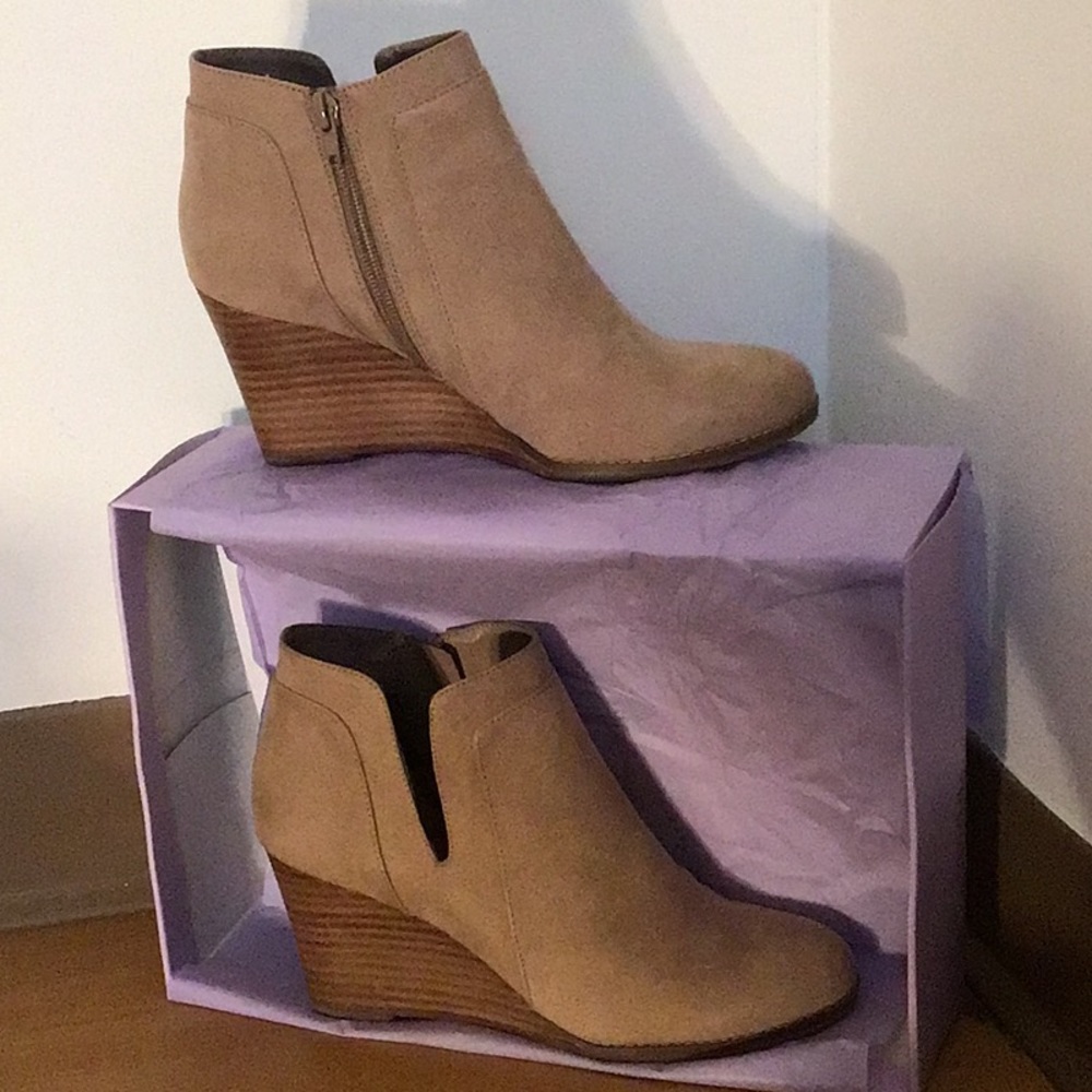 Madden Girl, brand new, wedge heel booties.